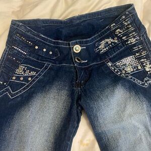 Columbian rhinestone jeans